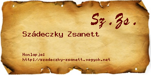 Szádeczky Zsanett névjegykártya