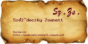 Szádeczky Zsanett névjegykártya